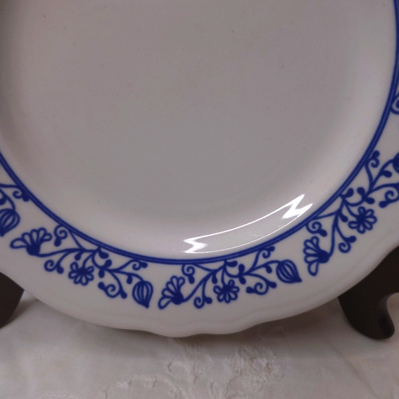 1960s Homer Laughlin China American Rose Country Blue Salad Plates-Set of 2 - Picture 7 of 13